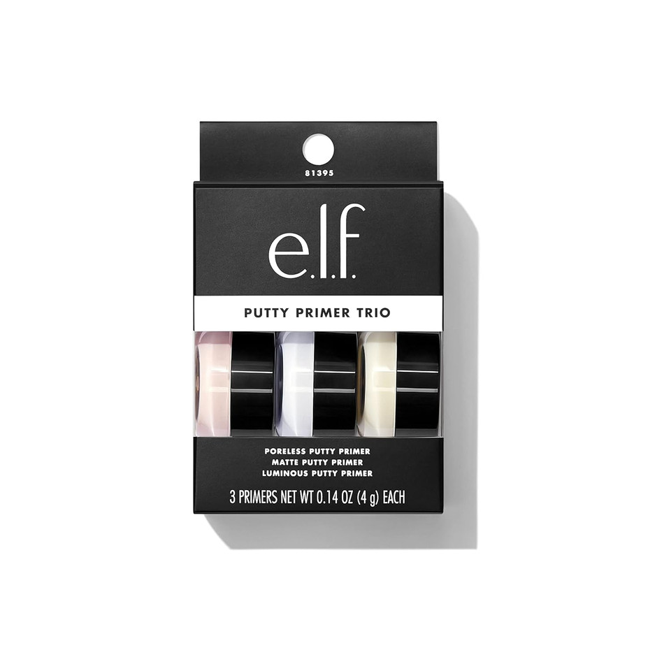 E.L.F. Cosmetics Putty Primer Trio, Includes Poreless Putty, Matte Putty & Luminous Putty, Travel Size, 0.14 Oz (4G) Each, 0.14 Ounces