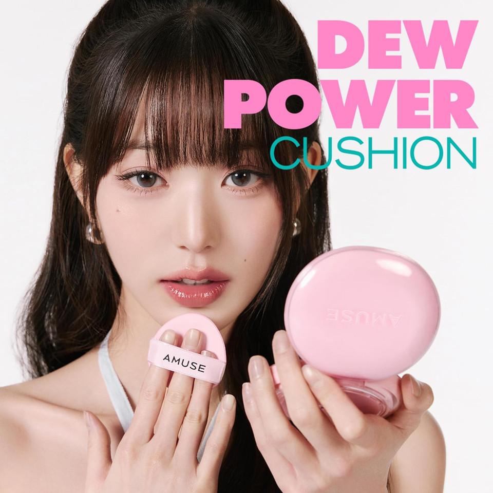 Amuse Seoul Dew Power Vegan Cushion [Refill] 01 Pure | Clear Pink Beige | Dewy, Glow, Long-Lasting, Clean Beauty, Lightweight, Natural Look, Foundation For Sensitive Skin, Hydrating Cushion