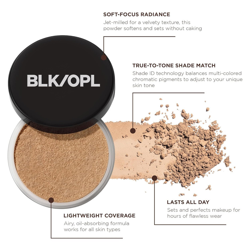 Blk/Opl True Color Soft Velvet Finishing Powder, Dark  Hypoallergenic, Paraben-Free, And Cruelty-Free