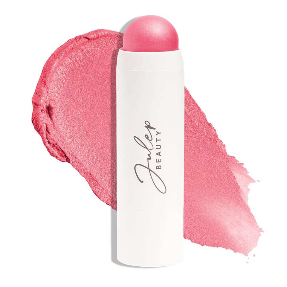 Julep Skip The Brush Cream To Powder Blush Stick - Peony Pink - Blendable And Buildable Color - 2-In-1 Blush And Lip Makeup Stick