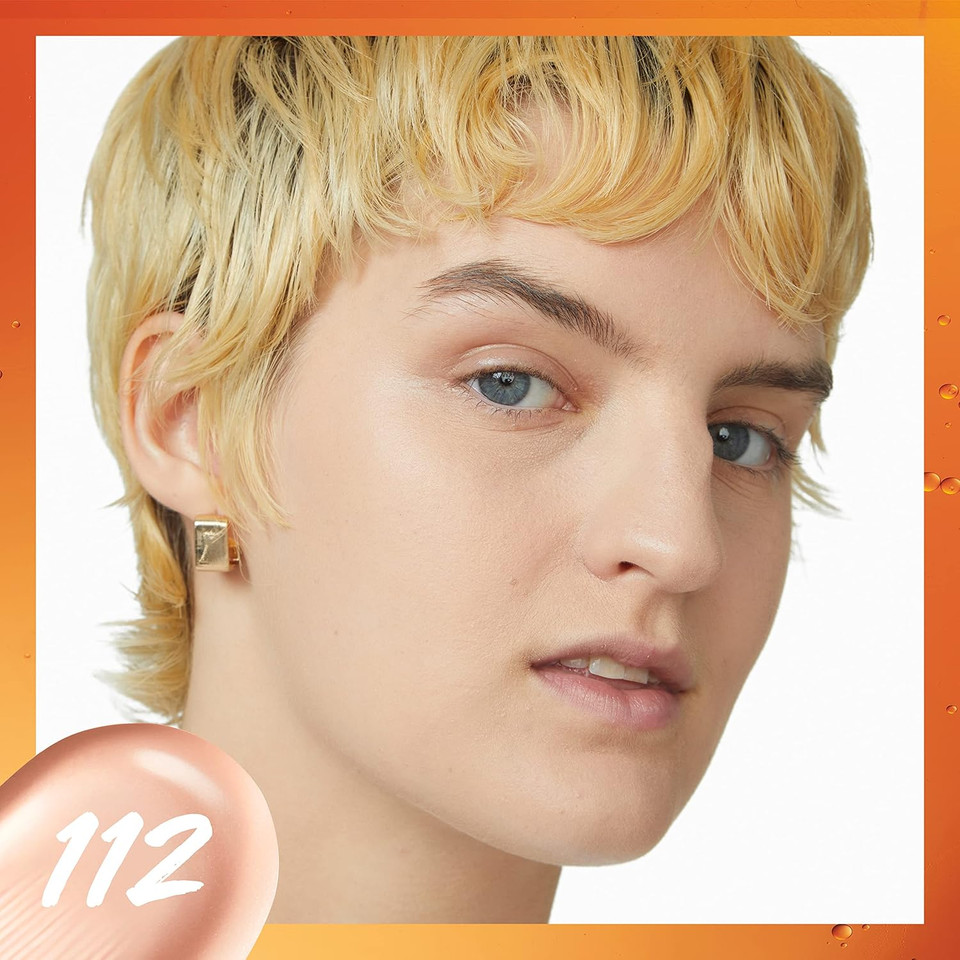 Maybelline Super Stay Up To 24Hr Skin Tint, Radiant Light-To-Medium Coverage Foundation, Makeup Infused With Vitamin C, 112, 1 Count