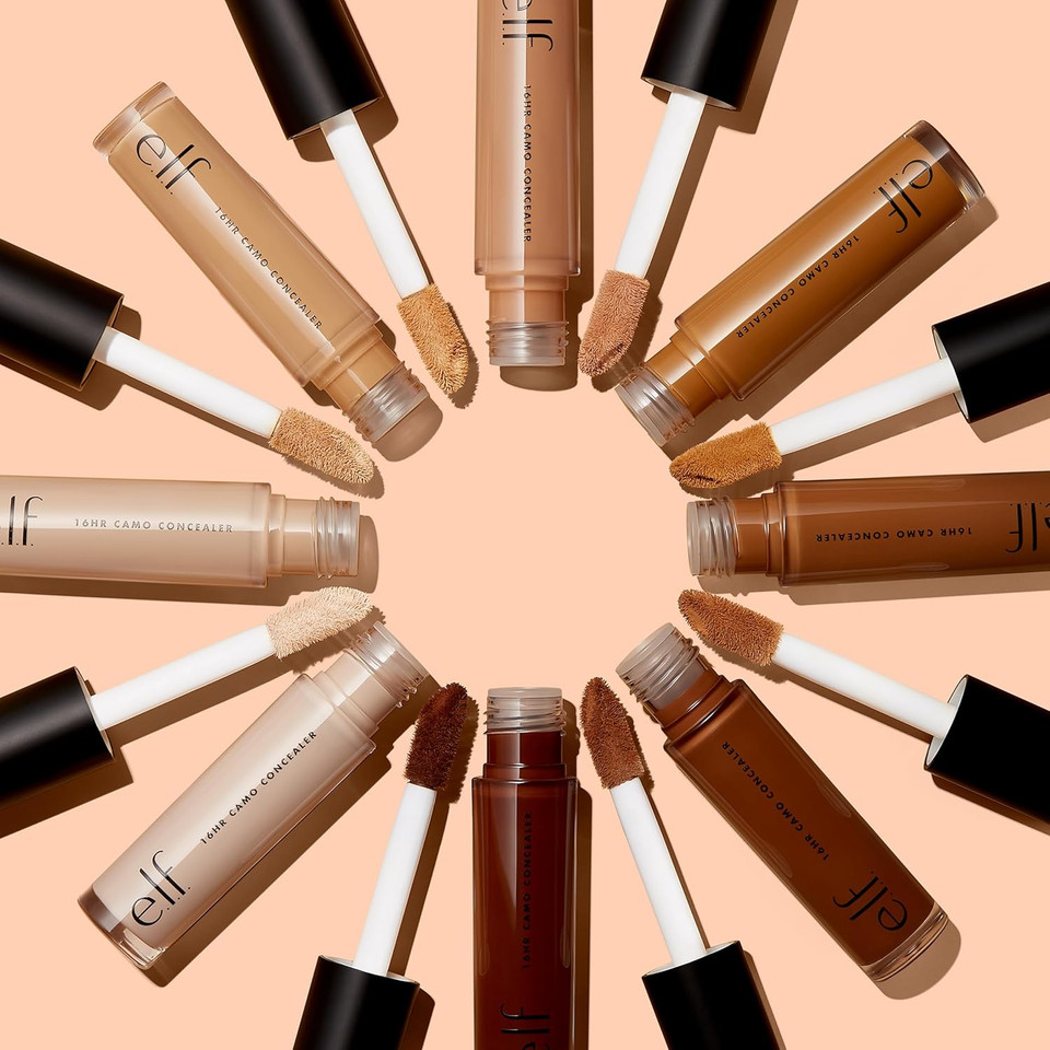 E.L.F. 16Hr Camo Concealer, Full Coverage & Highly Pigmented, Matte Finish, Deep Caramel, 0.203 Fl Oz (6Ml)