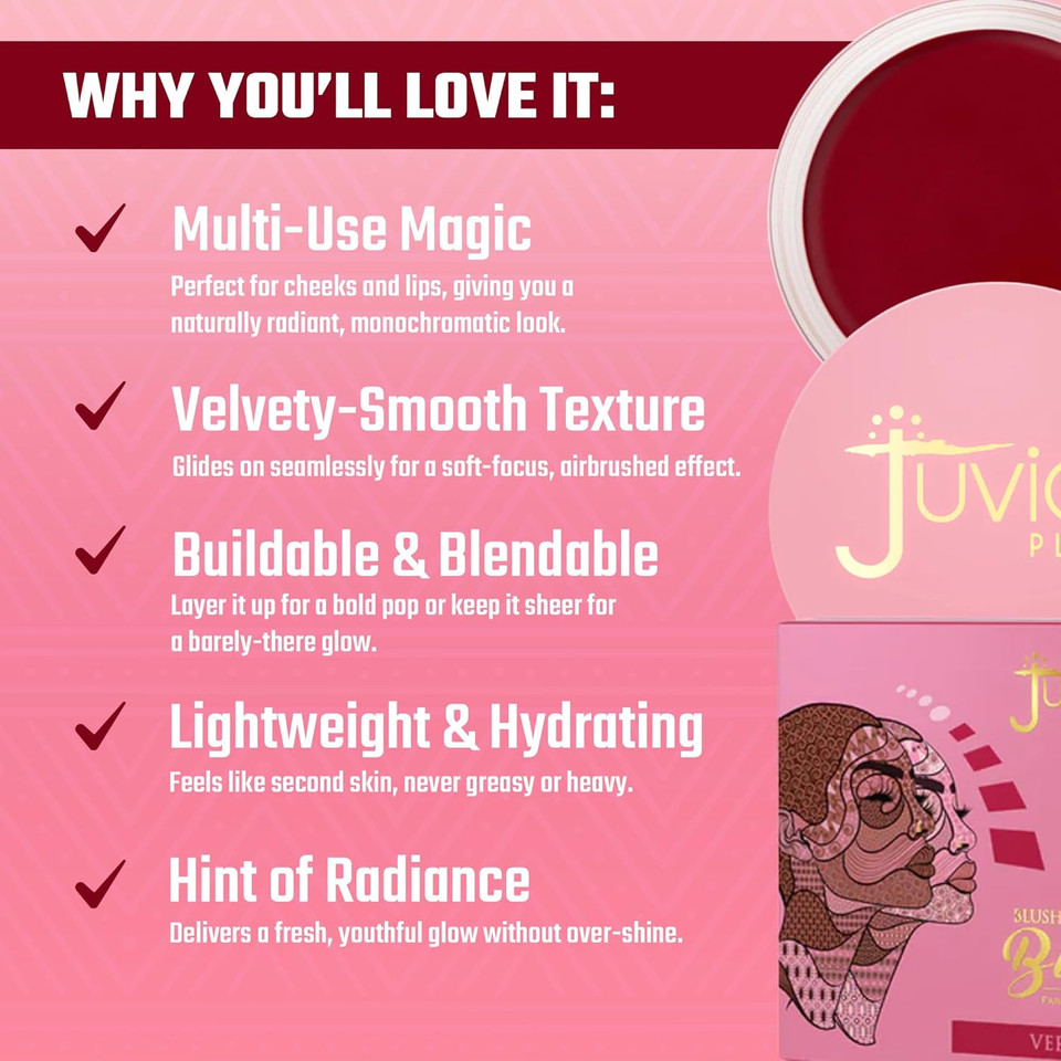 Juvia'S Place Blushed Cream Blush  Peach Please  Multi-Purpose Cream Blush For Cheeks & Lips - 2In1 Formula, Smooth, Blendable Texture For A Soft Dewy Finish - Buildable & Lightweight Face Makeup