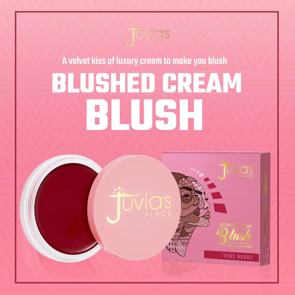 Juvia'S Place Blushed Cream Blush  Very Berry  Multi-Purpose Cream Blush For Cheeks & Lips - 2In1 Formula, Smooth, Blendable Texture For A Soft Dewy Finish - Buildable & Lightweight Face Makeup