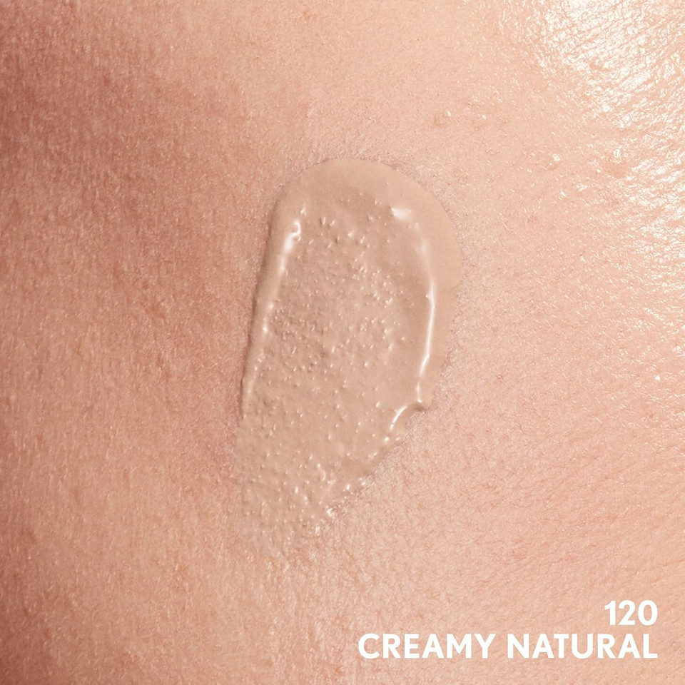 Covergirl Clean Invisible Foundation Makeup, Dewy & Glowy Natural Finish, Buildable Coverage, Skin-Like Smooth Look, Vegan, Creamy Beige, 1Oz