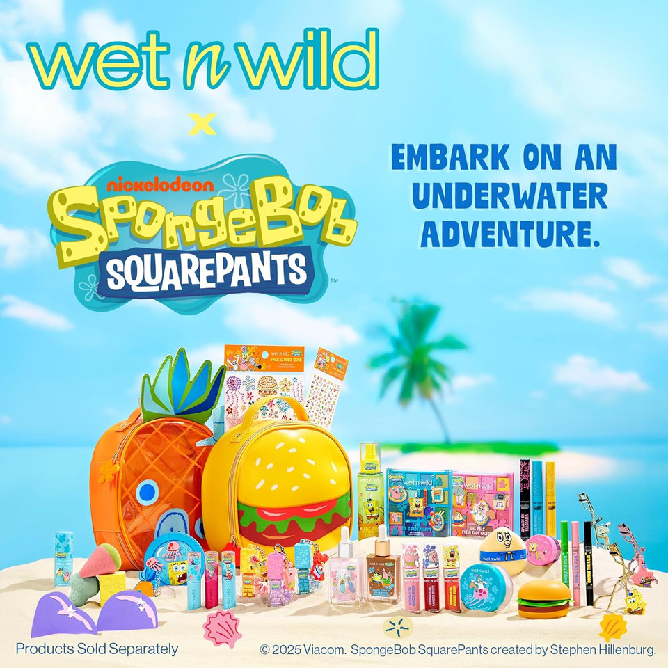 Wet N Wild Spongebob Underwater Wonder Liquid Blush, Buildable Shimmery Gel Formula With Seamless Blend & Matte Finish  Perfect Square