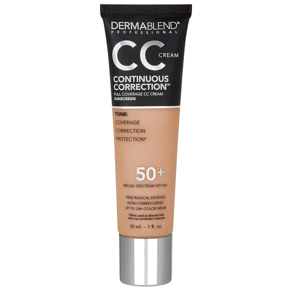 Dermablend Continuous Correction Tone-Evening Cc Cream Foundation Spf 50+, Full Coverage Foundation Makeup & Color Corrector, Oil-Free