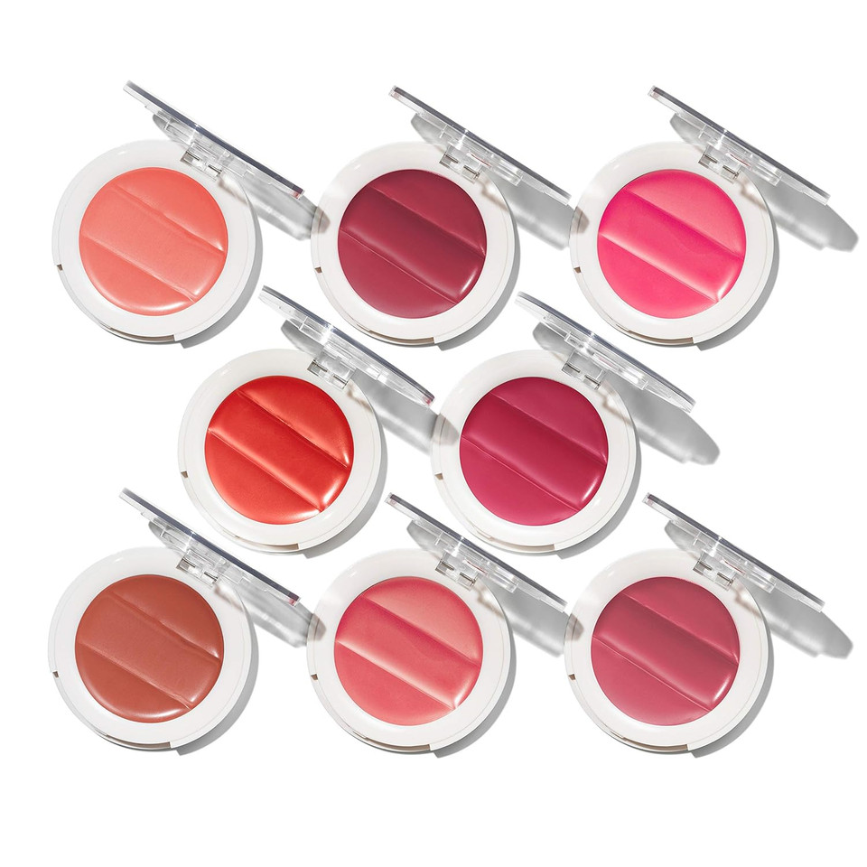 Undone Beauty Lip To Cheek Palette 3-In-1 Cream With Coconut Extract For Radiant, Dewy, Natural Glow - Blushing, Highlighting, & Tinting For Sheer To Opaque Color - Vegan & Cruelty Free - Flare