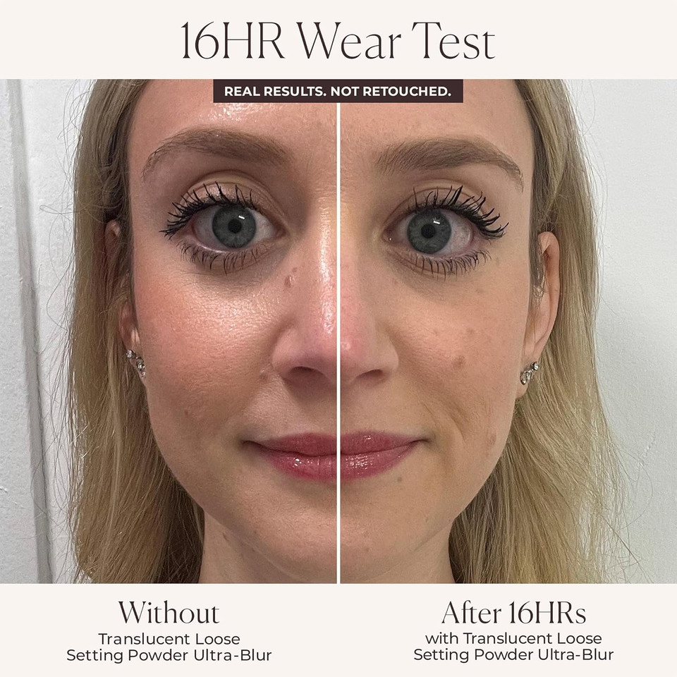 Laura Mercier Translucent Loose Talc-Free Setting Powder Ultra-Blur: Natural & Blurring Finish, Long Lasting, For Normal To Dry + Mature Skin, 4 Shades For All Skin Tones, Hyaluronic Acid Infused