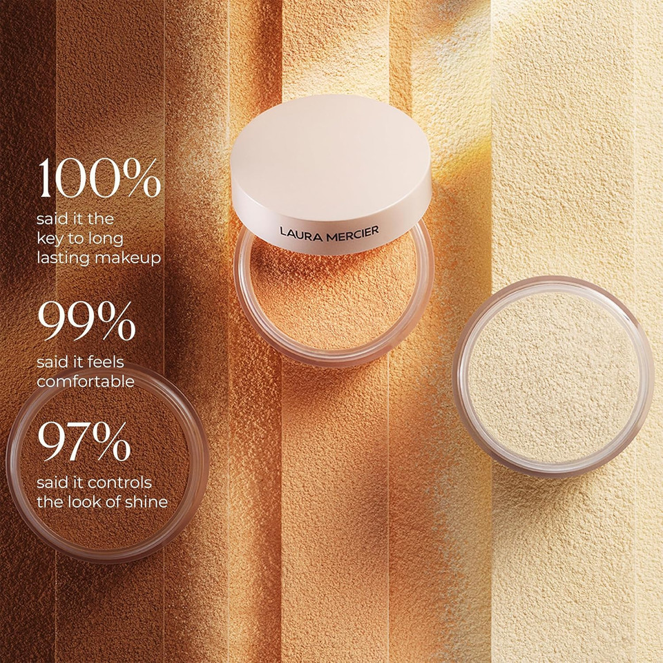 Laura Mercier Translucent Loose Talc-Free Setting Powder Ultra-Blur: Natural & Blurring Finish, Long Lasting, For Normal To Dry + Mature Skin, 4 Shades For All Skin Tones, Hyaluronic Acid Infused