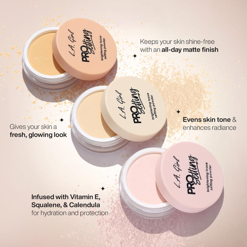 L.A. Girl Pro Setting Brightening Loose Setting Powder, Peach Glp737
