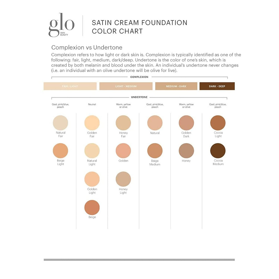 Glo Skin Beauty Satin Cream Foundation Makeup For Face, Cocoa Medium - Full Coverage, Semi Matte Finish, Conceal Blemishes & Even Skin Tone