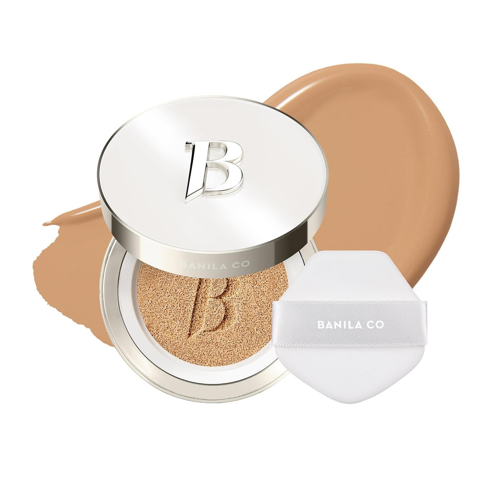 Banila Co Covericious Ultimate Cover Cushion | Up To 100Hr Long-Wear Foundation | 20 Shades For All Skin Tones | Matte & Lightweight Finish | Korean Cushion Foundation (14G / 0.49 Oz), 34C Hazelnut