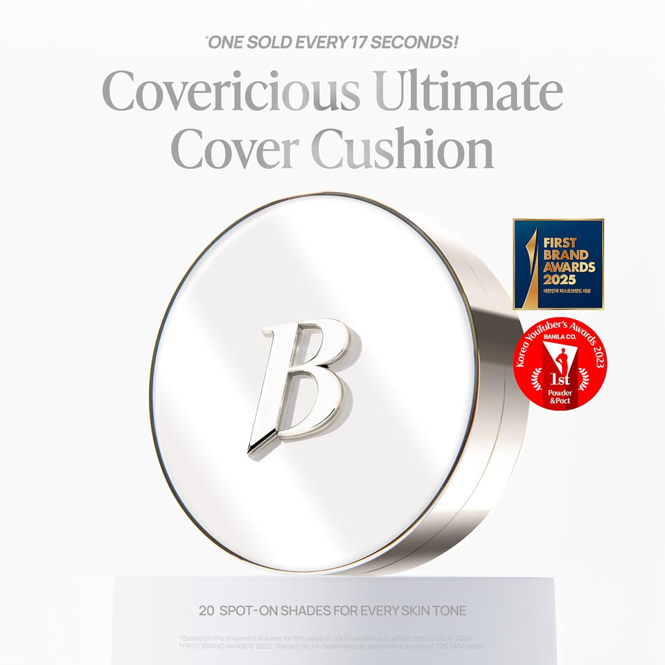 Banila Co Covericious Ultimate Cover Cushion | Up To 100Hr Long-Wear Foundation | 20 Shades For All Skin Tones | Matte & Lightweight Finish | Korean Cushion Foundation (14G / 0.49 Oz), 36N Taupe