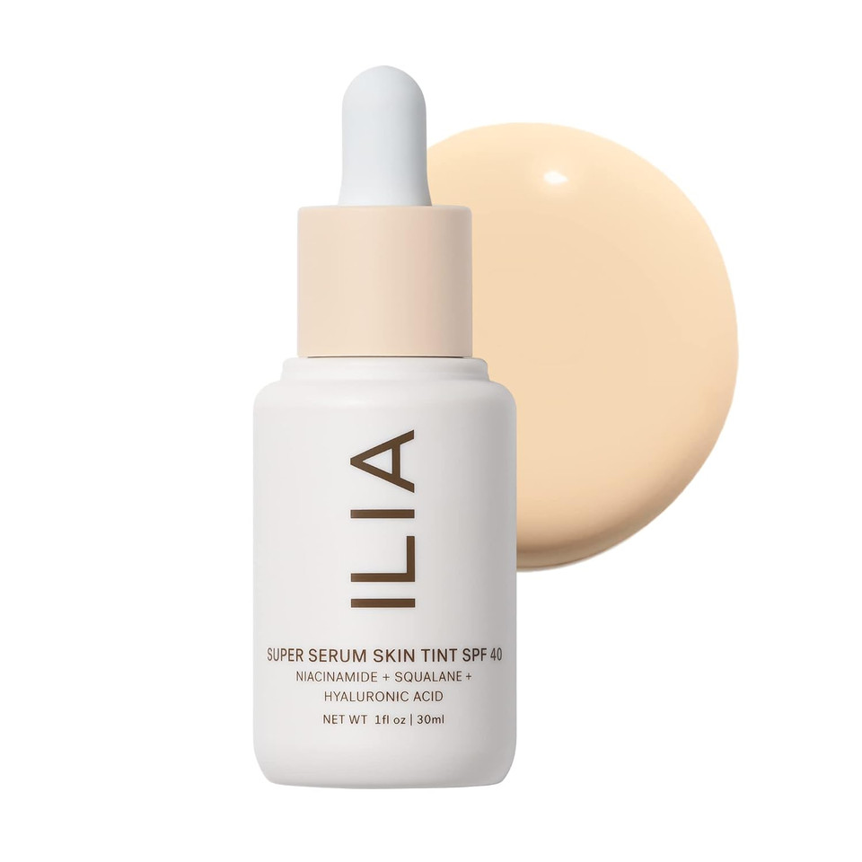 Ilia - Super Serum Skin Tint Spf 40 | Non-Comedogenic, Vegan, Lightweight To Help Against Blue Light, + Pollution While Hydrating, Smoothing, + Refining (Formosa St4, 1 Fl Oz | 30 Ml)