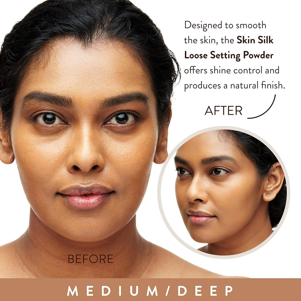 Mented Cosmetics Pressed Powder Makeup, Translucent Setting Powder Compact For Face Make Up, Oil Control, Matte Finish, Long-Lasting Wear, Ideal For Black Women, Portable Compact Design, Deep/Rich