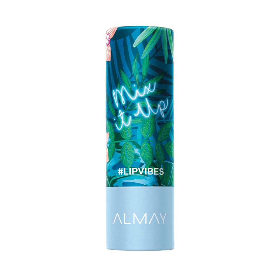 Almay Lip Vibes Lipstick With Vitamin E Oil & Shea Butter, Matte Finish, Hypoallergenic, Eat Cake, 0.14 Oz