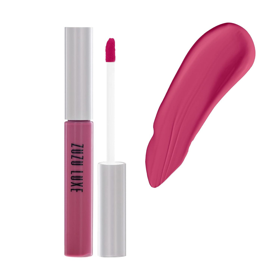 Zuzu Luxe Lip Color Lipstick (Beso Beso - Raspberry Pink/Neutral Shimmer), Natural Ultra-Hydrating Lipstick, Paraben Free, Vegan, Gluten-Free, Cruelty-Free, Non Gmo, 0.13 Oz