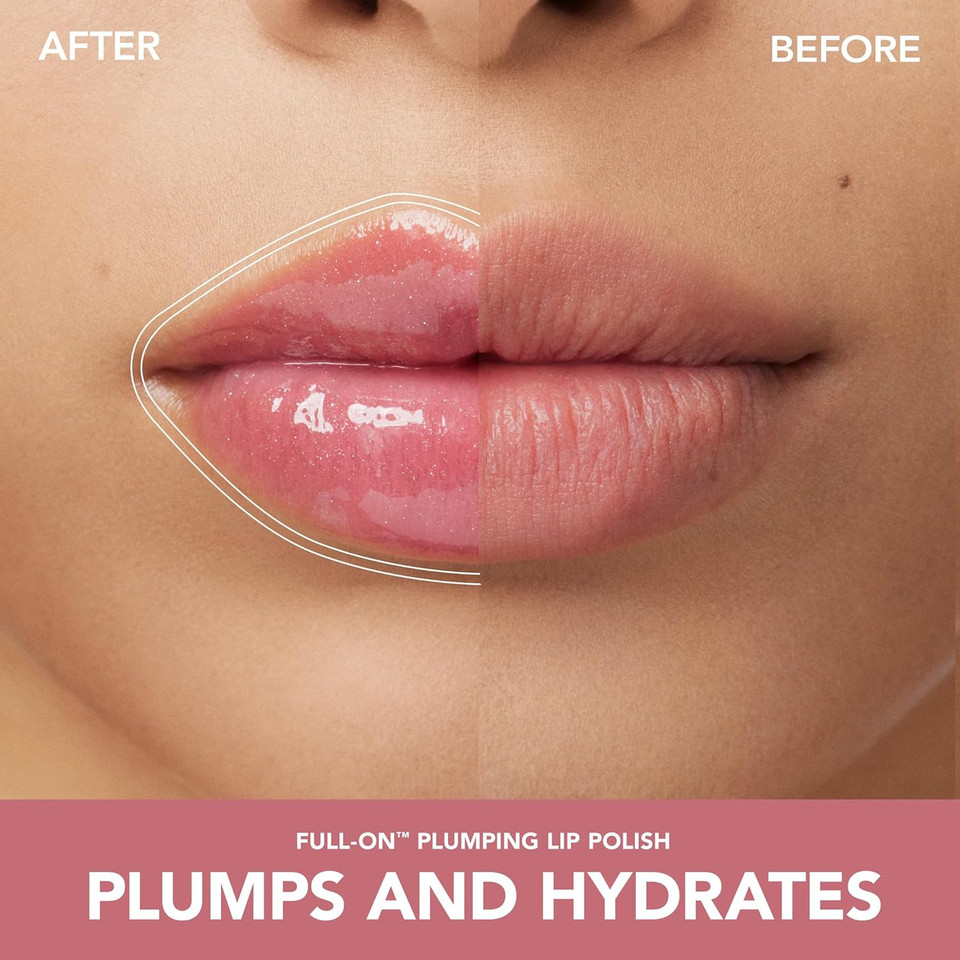 Buxom Full-On Plumping Lip Polish, Tinted Lip Plumper Gloss, Plumping Peptides & Vitamin E, High Shine Lip Gloss, Nourishes, Moisturizes & Softens Lips, Vegan