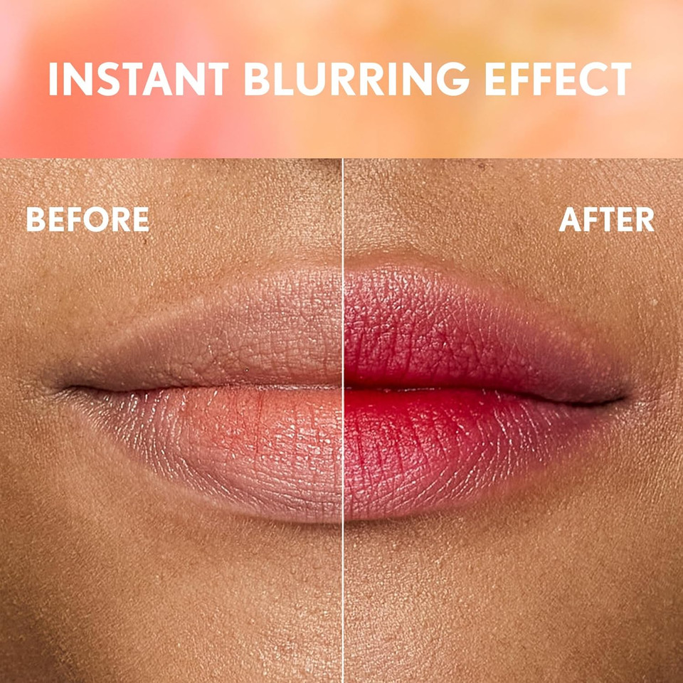 Covergirl Clean Fresh Yummy Blur Lipstick, Blurring Effect, Matte Lip Color, Sweet Pomegranate Flavored, Vegan Formula - 200 Blur The Pom (Blue Red)