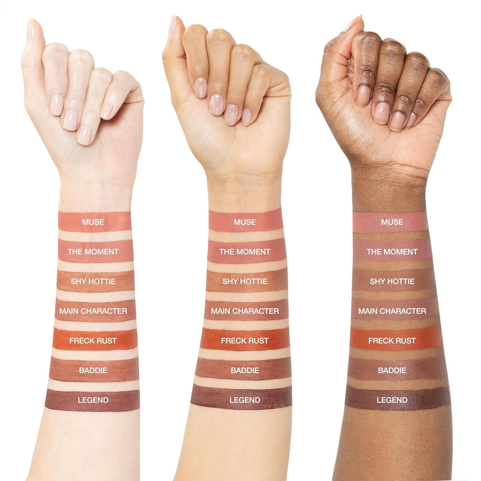 Freck Beauty Makeout Club Soft Blur Lipstick  Medium-To-Full Coverage, 8-Hour Wear, Transfer-Proof, Buildable Soft Matte Finish, Wearable Color For All Skin Tones | Baddie (Dark Brown)