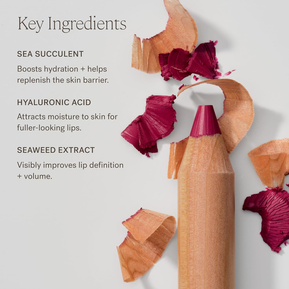 Ilia - Lip Sketch Hydrating Crayon | Hydrate, Plump, Smooth, Strengthen | Long Lasting Up To 12-Hours, Bleed-Resistant, Soft-Matte | Barrier-Building, Non-Toxic, Cruelty-Free (Earthen)