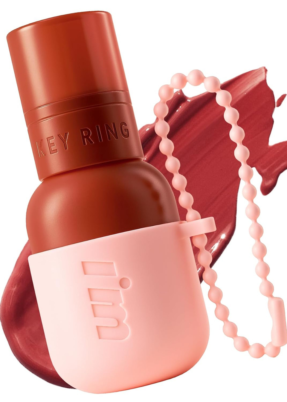 I'M Meme Color Key Ring Velvet Lip Tint - 07 Muted Plum | Long Lasting Lip Stain, Matte Finish, Smooth Texture, Kbeauty, Cute Korean Makeup, Compact, Portable Keychain, Travel-Friendly, Gift, 2.8G