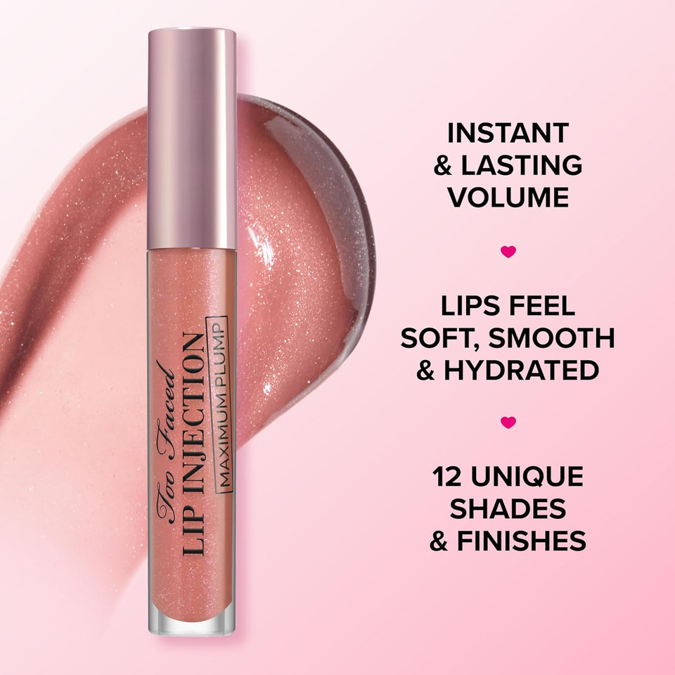 Too Faced Lip Injection Maximum Plump Extra Strength Lip Plumper Gloss | Hydrating + Plumping