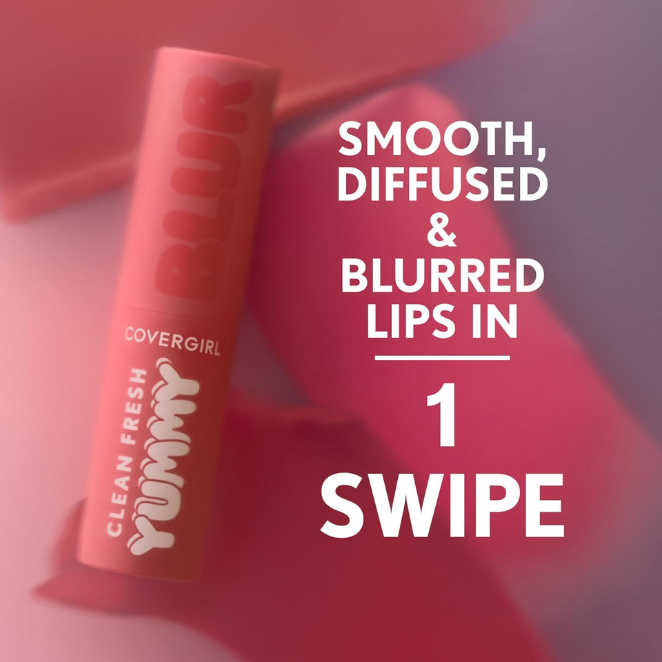 Covergirl Clean Fresh Yummy Blur Lipstick, Blurring Effect, Matte Lip Color, Fresh Pear Flavored, Vegan Formula - 140 Into The Blur (Mauvy Pink)