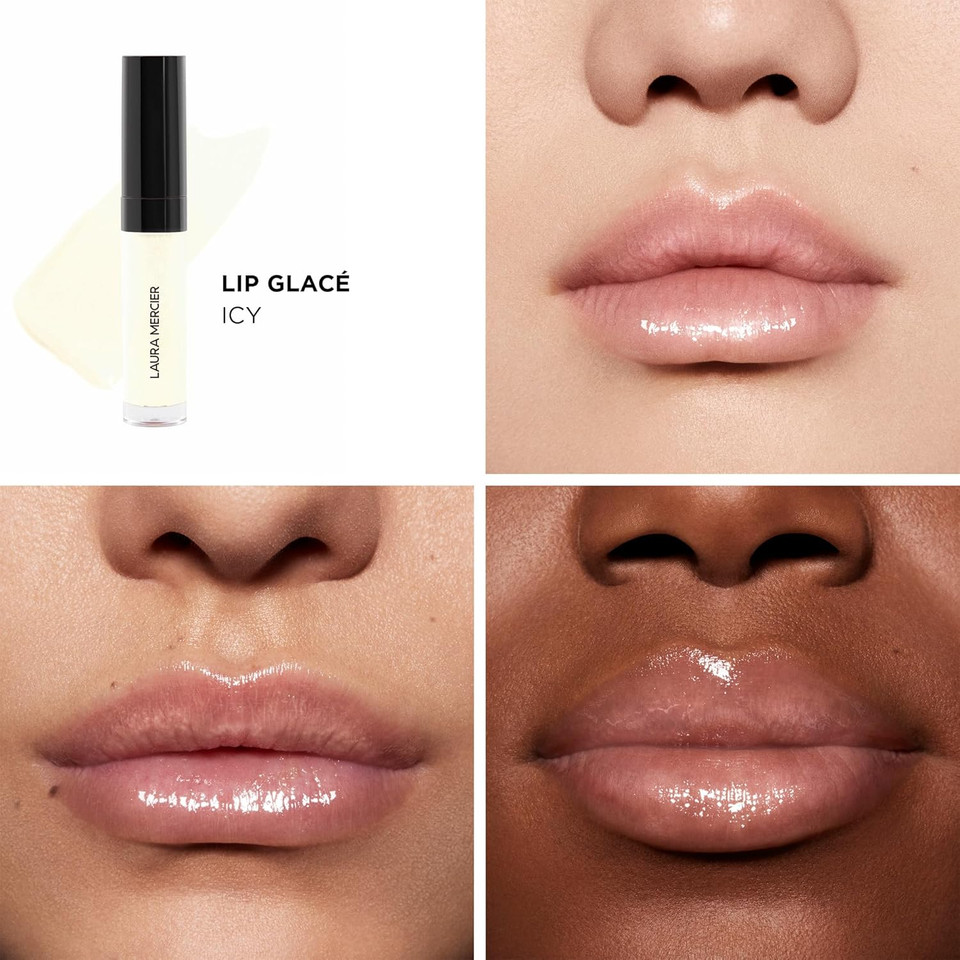 Laura Mercier Lip Glacé Balm Gloss, High-Shine Finish, 24Hr Moisture, Improves Hydration, Smooth And Even Application, Infused With Jojoba Oil