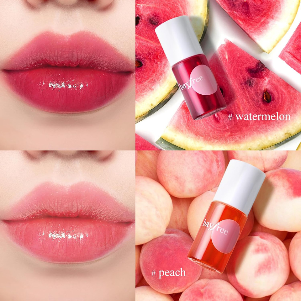 Lip Tint Stain Set, Korean Water Tint Lightweight Non-Sticky, Waterproof Long Lasting Liquid Blush & Lip Stain, Transfer-Proof, Matte Finish Lip Color Makeup (Juicy)