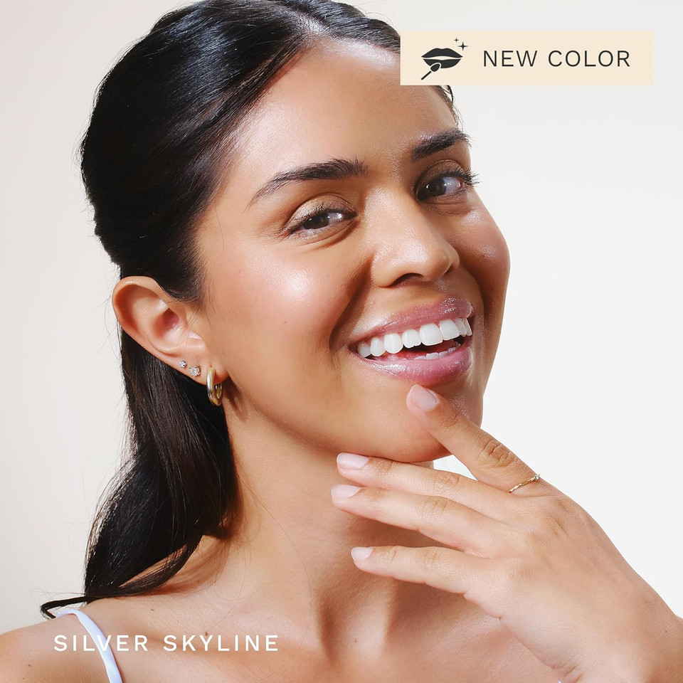 City Beauty City Lips Plumping Lip Gloss Silver Skyline - High-Shine Gloss For Fuller, Younger-Looking Lips | Hydrating & Smoothing Lip Treatment Hyaluronic Acid