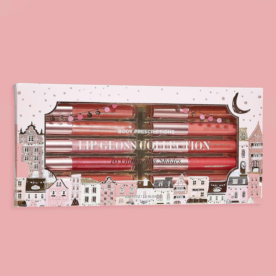 Body Prescriptions Lip Gloss Collection | 10 Shades Complete Lip Makeup Set, Liquid, 2 Ml Each Tube