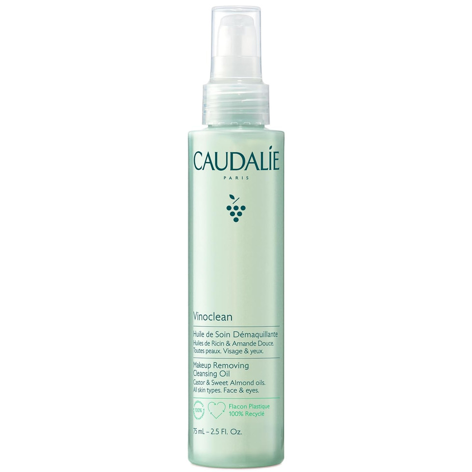 Caudalie Vinoclean Makeup Removing Cleansing Oil, Travel-Size Waterproof Makeup Remover - 75 Ml