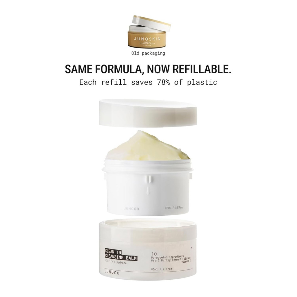 Juno & Co. Jade Clean10 Cleansing Balm - Makeup Remover Balm - Effortlessly Removes Makeup & Spf - 2.87Oz Makeup Remover Balm Full Set