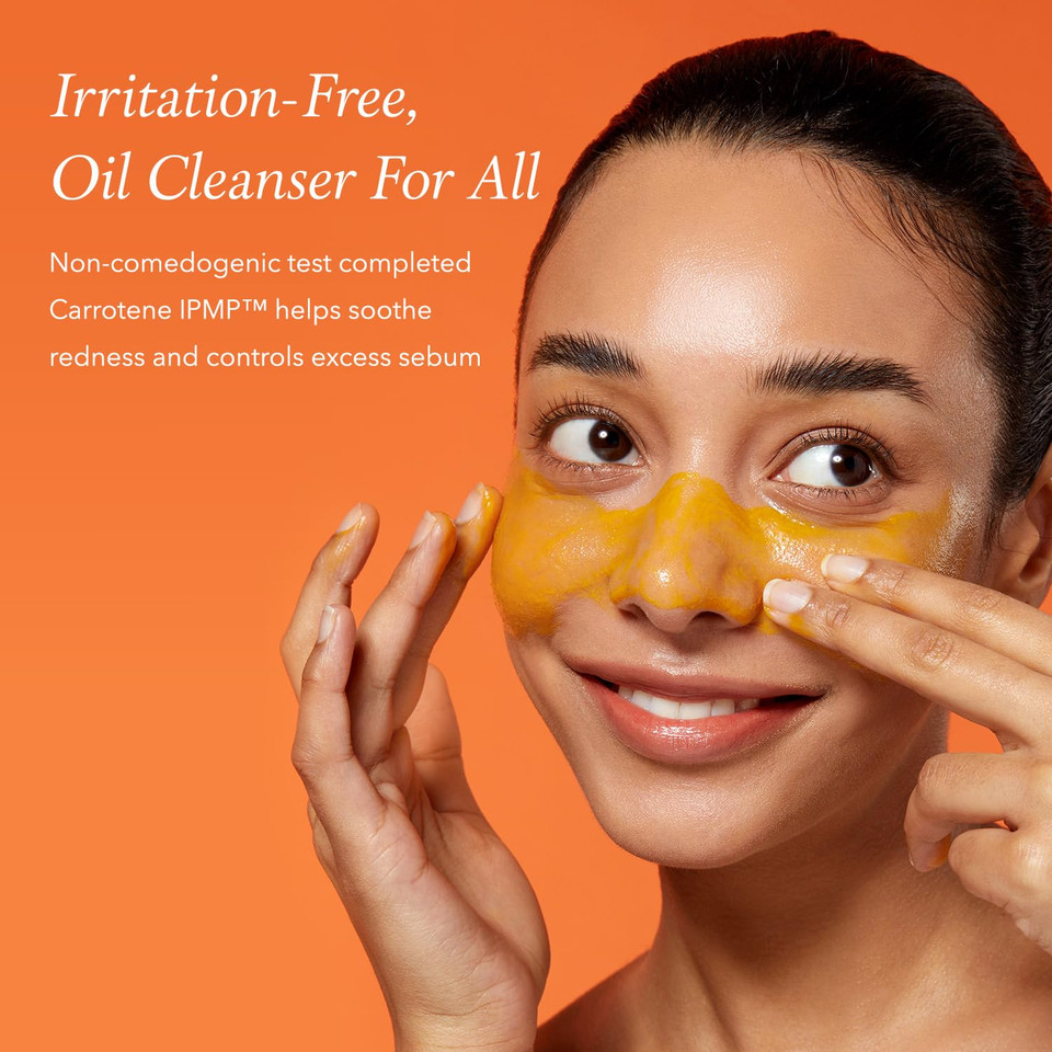 Aprilskin Carrotene Ipmp Hydromelt Cleansing Balm, 3.04 Fl.Oz, Noncomedogenic, Grapefruit Peel Oil, O-Cymen-5-Ol Helps Reduce Blackheads & Breakouts, For Sensitive & Oily Skin, Korean Skincare