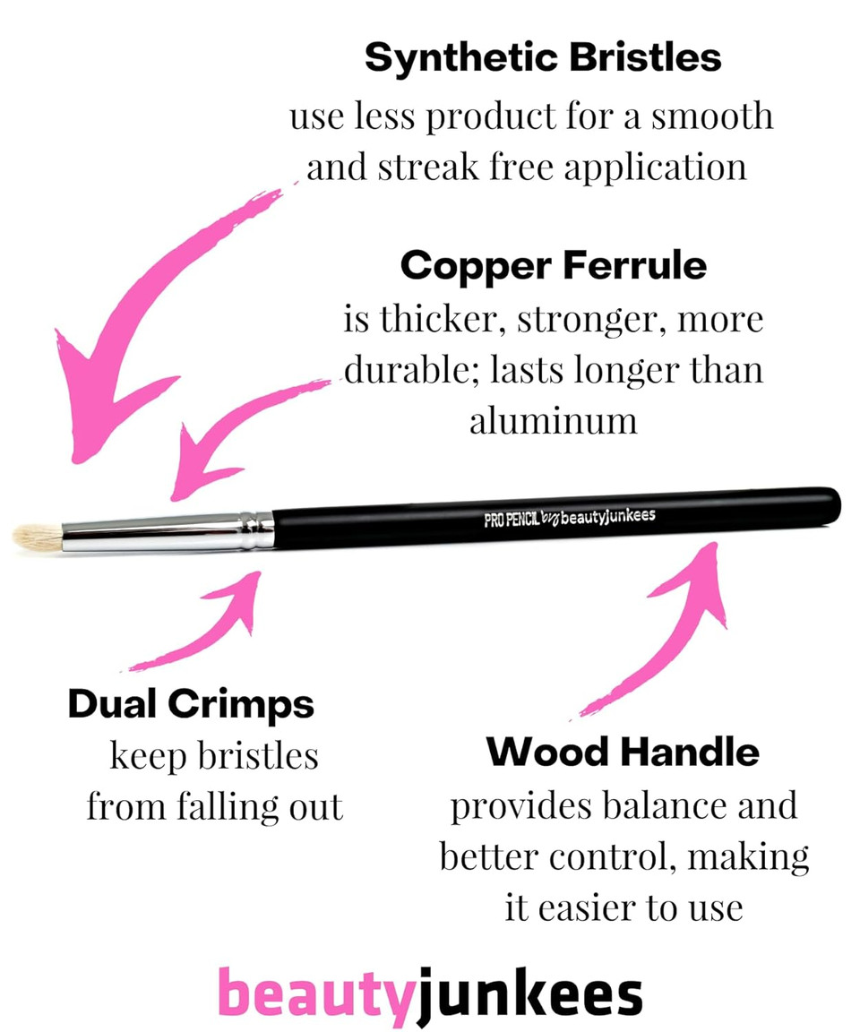 Pencil Brush Eye Makeup Brushes  Small Eyeshadow Brush, Eyeliner Smudge Brush, Eye Shadow Crease Brush, Soft Firm Tapered Point For Blending Liner Powder Cream Make Up, Synthetic