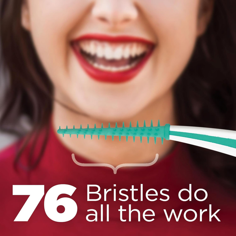 Gum Soft-Picks Advanced, Easy To Use Dental Picks For Teeth Cleaning And Gum Health, Disposable Interdental Brushes With Convenient Carry Case, Dentist Recommended Dental Picks, 60Ct (6Pk)