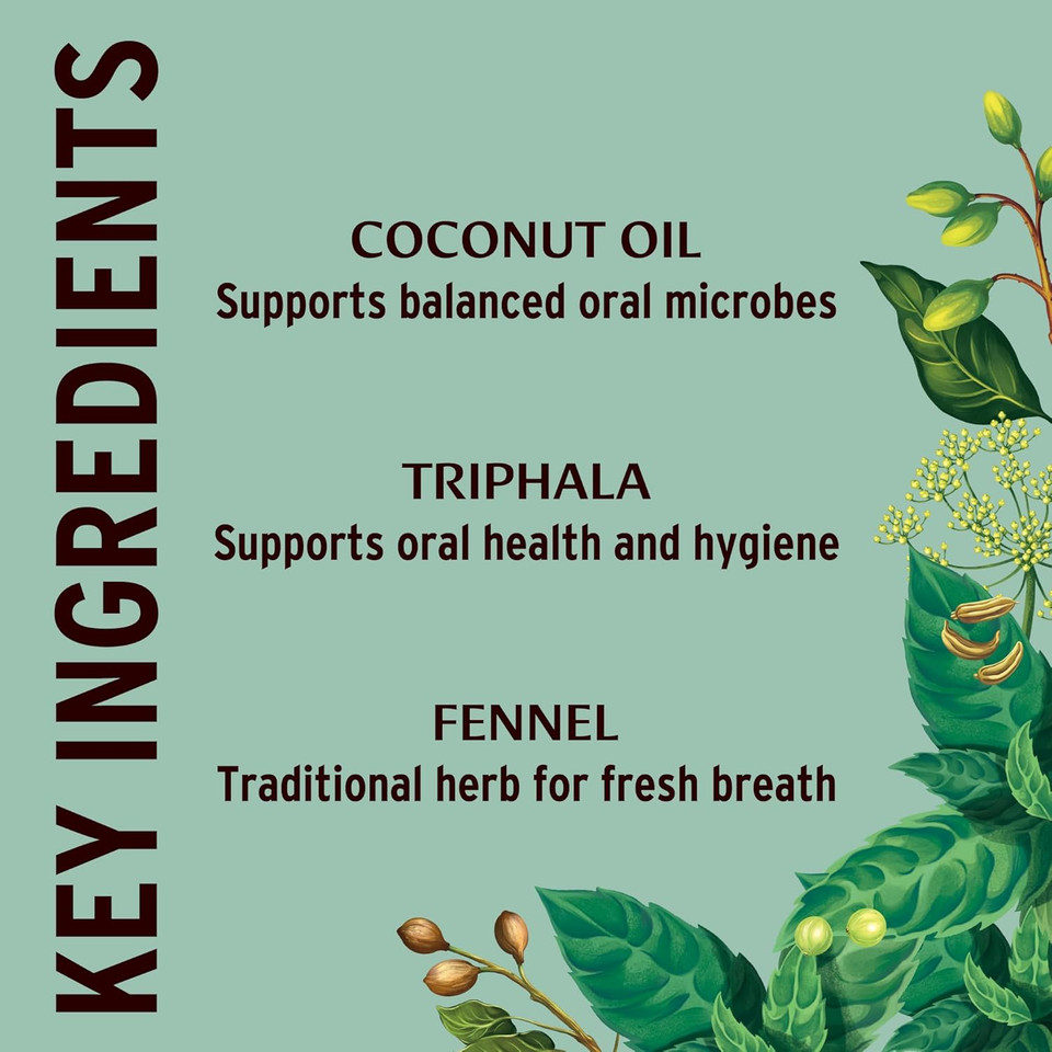 Banyan Botanicals Mint Daily Swish  Organic Ayurvedic Pulling Oil With Coconut Oil  Mouthwash For Fresh Breath And Sparkling Oral Health*  8 Oz  Non Gmo Sustainably Sourced Vegan