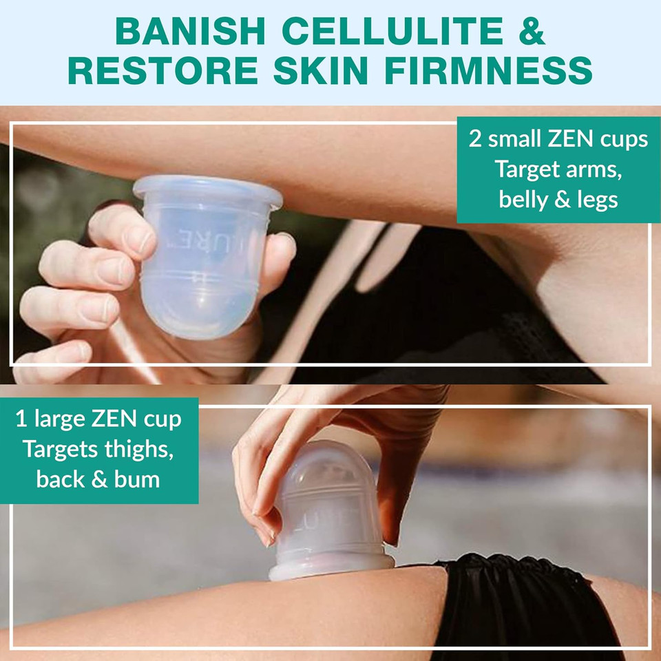 Bliss Face And Body Cupping Therapy Set  Includes Facial Cups For Cupping And Anti-Cellulite Cups - Release Fascia, Lymphatic Drainage, Natural Pain Relief