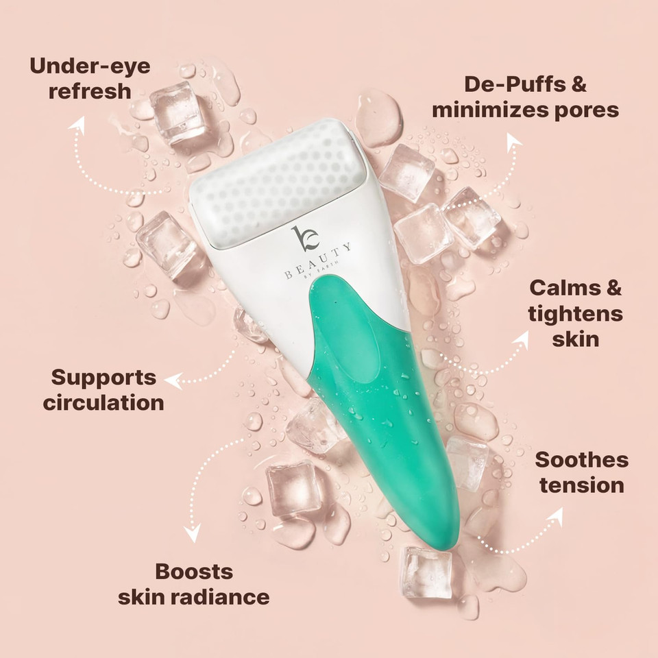 Ice Roller For Face - Smoothes Fine Lines & Wrinkles, Face & Eye Roller For Puffy Eyes, Skin Care Massager, Beauty Gift That Helps Relieve Migraines, Facial & Spa Gifts For Women