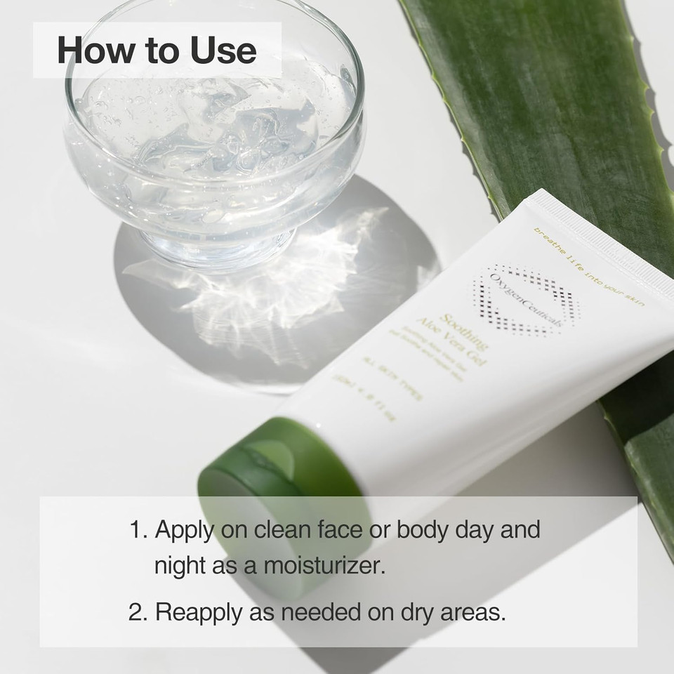 Soothing Aloe Vera Gel (1000Ml/33.8Oz)  Natural Hydrating Gel For Face & Body, Moisturizing After-Sun Care With Aloe Vera, Centella Asiatica, And Hyaluronic Acid