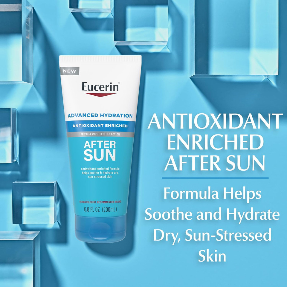 Eucerin Advanced Hydration Sunscreen Lotion Spf 30 (5 Fl Oz) + Eucerin Advanced Hydration After Sun Lotion For Dry, Sun-Stressed Skin (6.8 Fl Oz)