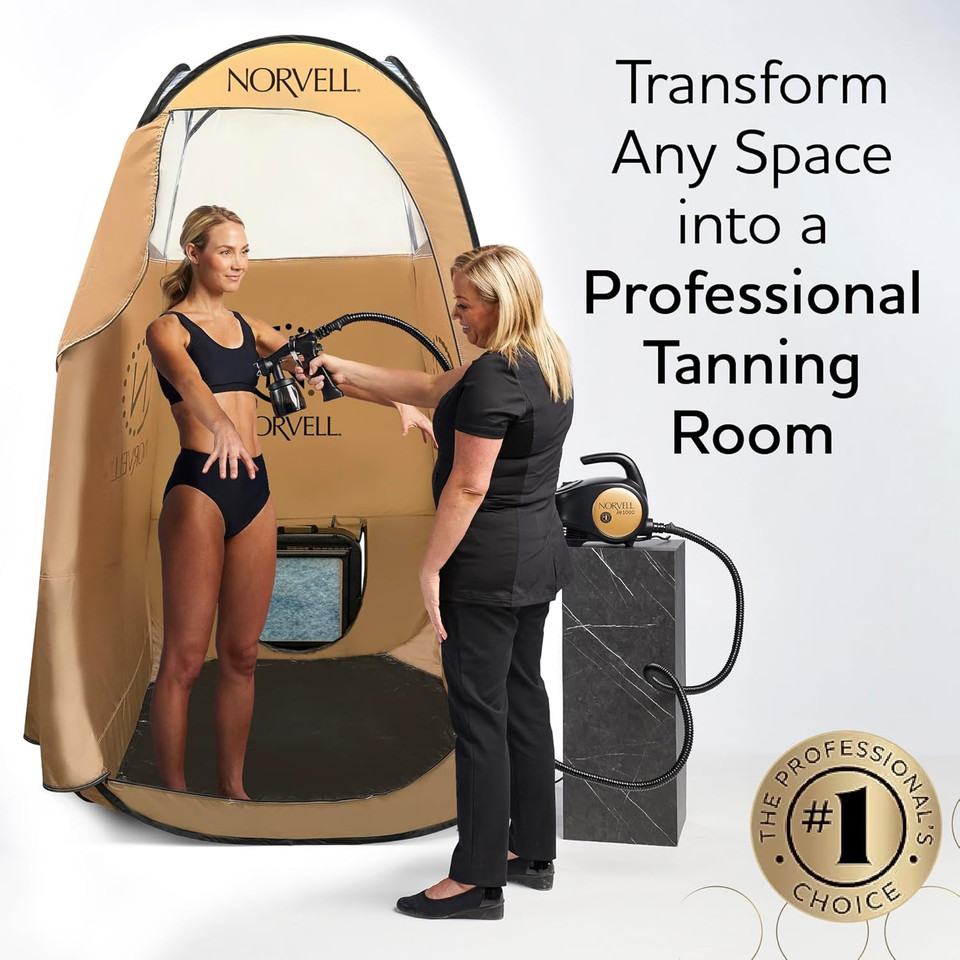 Norvell Portable Tent & Fan Bundle  Includes 1 Overspray Reduction Fan & 1 Jumbo Mobile Spray Room Tent To Create A Professional Spray Tan Booth  86 X 48 X 52 Tent, 22.5 X 5.5 X 21.5 Fan