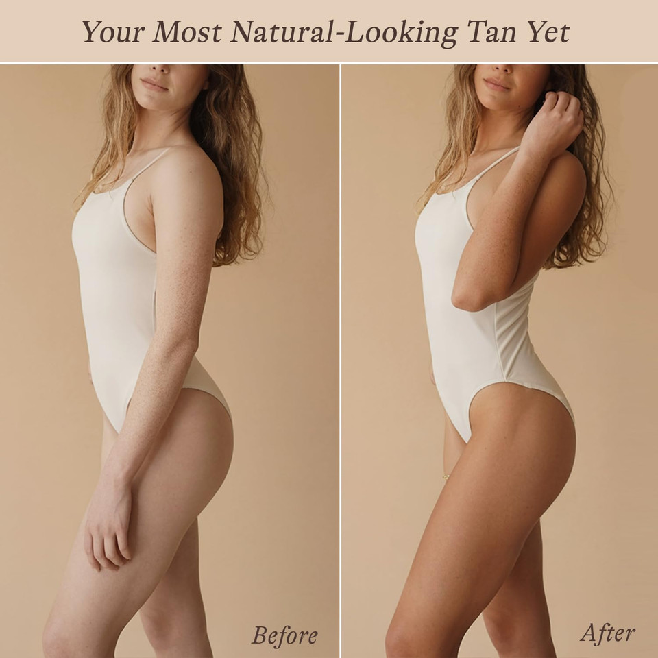 Self Tanner Tanning Mousse Kit - Usa Made With Natural & Organic Ingredients, Self Tanner Mousse And Mitt, Tan Kit, Fake Tan Tanning Foam, Medium To Dark, Sunless Tanners Best Sellers