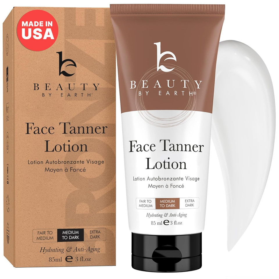 Usa Made With Natural & Organic Ingredients Face Tanner - Face Self Tanning Lotion, Non Toxic Self Tanner For Face, Gradual Tan Lotion, Sunless Moisturizer For Fake Tan For Women & Men