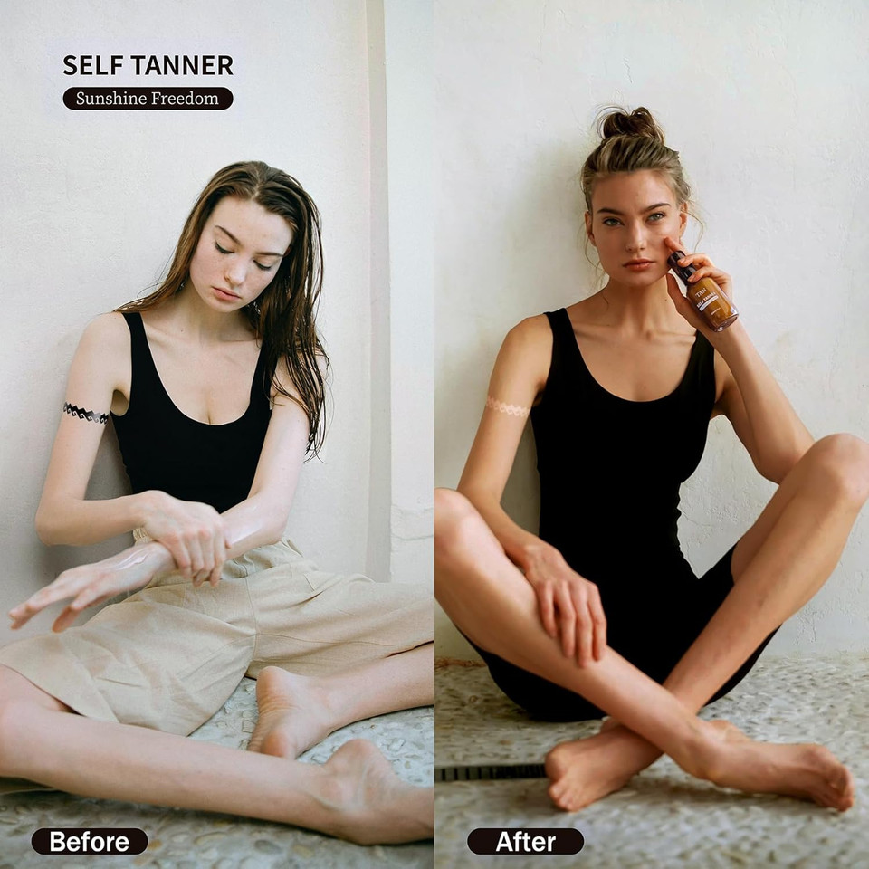 Facial Self-Tanner Lotion: Hypoallergenic Gradual Self-Tanner | No Artificial Color, Natural Tan, 5 Fl.Oz