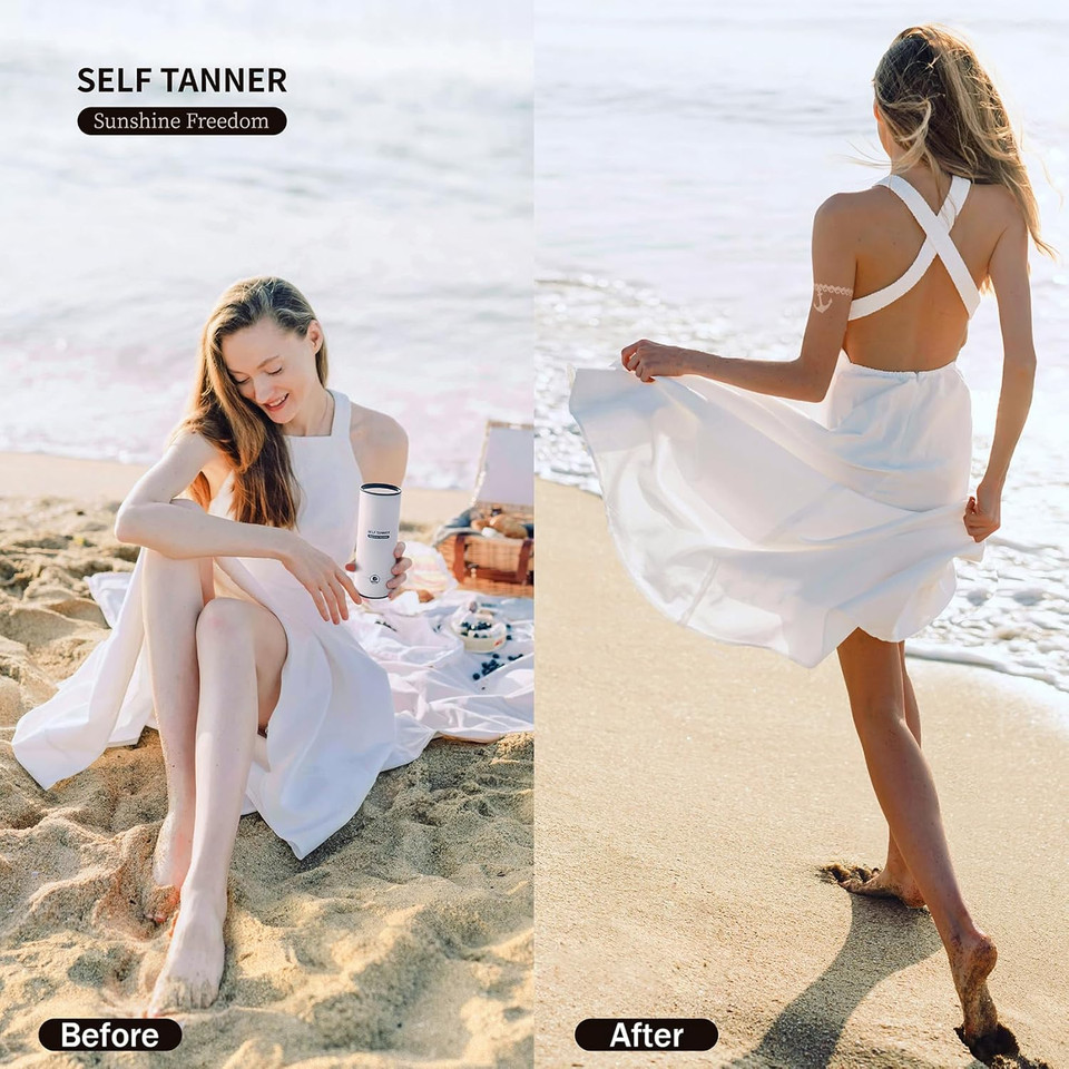 Facial Self-Tanner Lotion: Hypoallergenic Gradual Self-Tanner | No Artificial Color, Natural Tan, 5 Fl.Oz