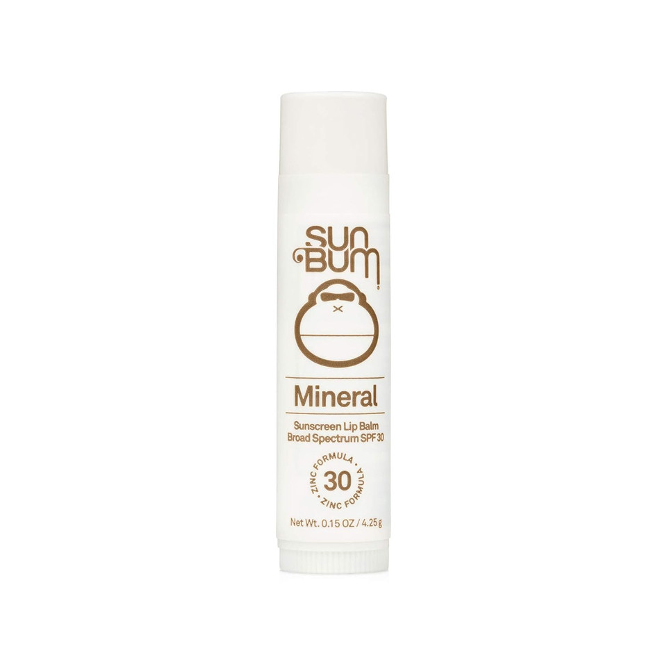 Sun Bum Spf 30 Mineral Sunscreen Lip Balm | Hawaii 104 Act Compliant (Octinoxate & Oxybenzone Free) Broad Spectrum Natural Lip Care With Uva/Uvb Protection | .15 Oz