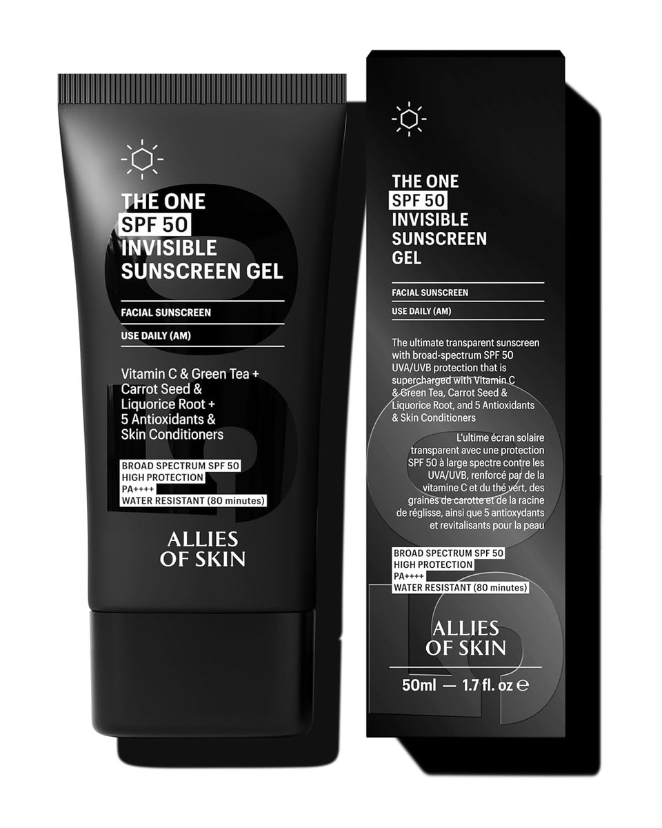 Allies Of Skin Daily Face Sunscreen Spf 50, Travel Size | Zero White Cast Lightweight Formula | Dermatologist Tested Under Makeup Primer| Water-Resistant & Pa++++ Broad Spectrum Uva/Uvb (0.7 Oz)